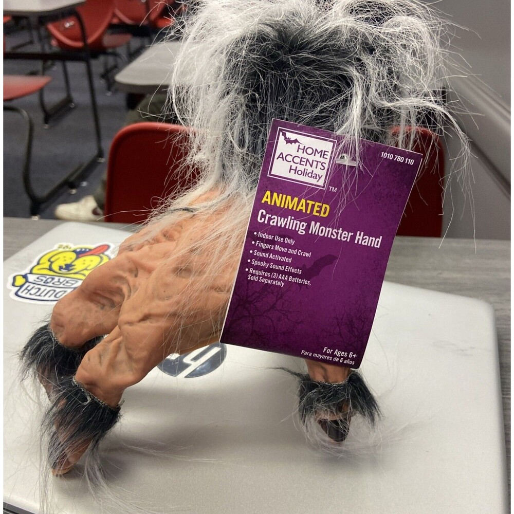 Gemmy Halloween Animated Crawling Monster Hand Prop 13" fingers Adams family